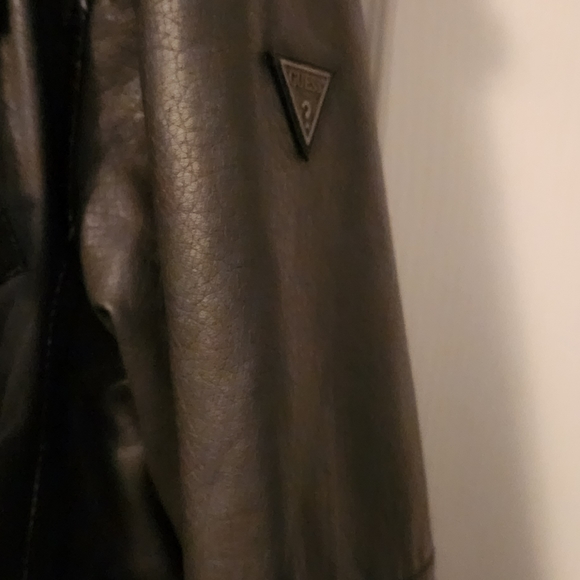 Guess faux leather jacket with removable hood. - Picture 7 of 11